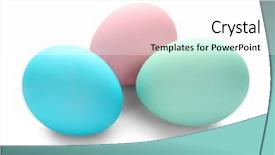  Presentation with white easter lily flowers - Presentation theme having different religion - colorful easter eggs on white background and a white colored foreground