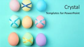  Presentation with eggs egg carton egg box - Audience pleasing presentation design consisting of different religion - decorated easter eggs on color backdrop and a  colored foreground