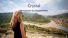  Presentation with rivers - Presentation theme enhanced with different religion - view on mtskheta one background and a sky blue colored foreground