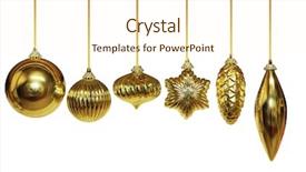  Presentation with black and gold christmas - Amazing theme having different shape of golden christmas backdrop and a cream colored foreground