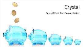  Presentation with different - PPT theme featuring different sizes and falling coins background and a white colored foreground