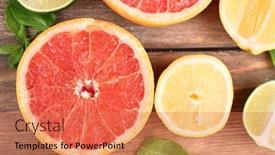  Presentation with citrus - Beautiful slides featuring different-sliced-juicy-citrus-fruits backdrop and a  colored foreground