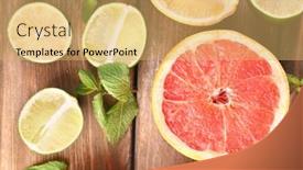  Presentation with citrus - Cool new PPT theme with different-sliced-juicy-citrus-fruits backdrop and a  colored foreground
