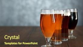  Presentation with craft beer - Presentation featuring different sorts of craft beer background and a tawny brown colored foreground