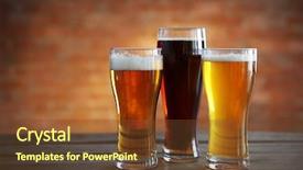  Presentation with craft beer - Presentation theme with different sorts of craft beer background and a tawny brown colored foreground