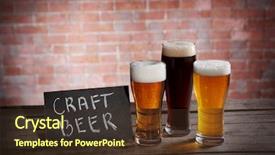  Presentation with craft beer - Beautiful PPT theme featuring different sorts of craft beer backdrop and a tawny brown colored foreground