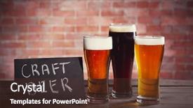  Presentation with craft beer - Cool new presentation theme with different sorts of craft beer backdrop and a tawny brown colored foreground