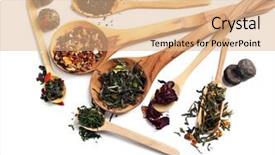  Presentation with dry - Amazing slide set having different sorts of dry tea backdrop and a coral colored foreground