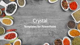 Presentation with spices - PPT layouts enhanced with different spices in bowls background and a gray colored foreground