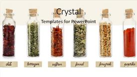  Presentation with spices - Slides having different spices in glass jars background and a lemonade colored foreground