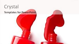  Presentation with tints - Presentation featuring different-tints-of-red-nail background and a sky blue colored foreground