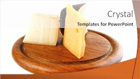  Presentation with different - Presentation theme featuring different-type-of-aged-cheeses background and a white colored foreground