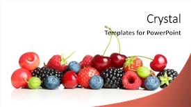  Presentation with fruits - Presentation theme enhanced with different type of berry fruits background and a white colored foreground