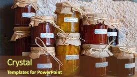  Presentation with jam - Audience pleasing slides consisting of different type of jam backdrop and a tawny brown colored foreground