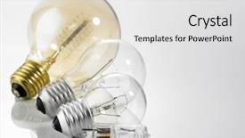  Presentation with light bulbs - Amazing PPT theme having different type of light bulbs backdrop and a  colored foreground