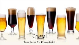  Presentation with beer foam - Presentation theme featuring different types of beer background and a lemonade colored foreground