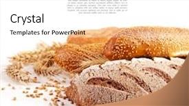  Presentation with bread - Slide deck having different types of bread background and a white colored foreground