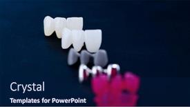  Presentation with dental - Slide deck having different-types-of-dental-tooth background and a navy blue colored foreground