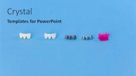  Presentation with dental - PPT theme enhanced with different-types-of-dental-tooth background and a light blue colored foreground