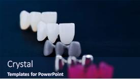  Presentation with dental - Presentation design featuring different-types-of-dental-tooth background and a navy blue colored foreground