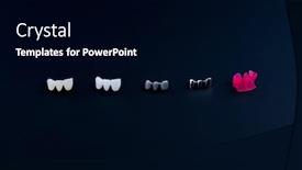  Presentation with dental - Amazing PPT theme having different-types-of-dental-tooth backdrop and a black colored foreground