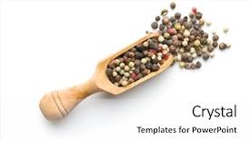  Presentation with different types of nuts - Amazing slide set having different types of dried peppercorn backdrop and a white colored foreground