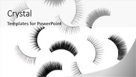  Presentation with eyelashes - Beautiful slide deck featuring different types of false eyelashes backdrop and a white colored foreground