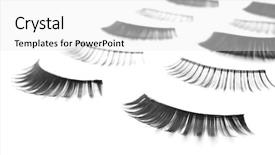  Presentation with eyelashes - Colorful theme enhanced with different types of false eyelashes backdrop and a white colored foreground