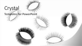  Presentation with eyelashes - Audience pleasing slides consisting of different types of false eyelashes backdrop and a white colored foreground