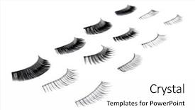  Presentation with eyelashes - Theme featuring different types of false eyelashes background and a white colored foreground