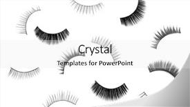  Presentation with eyelashes - Slides enhanced with different types of false eyelashes background and a white colored foreground