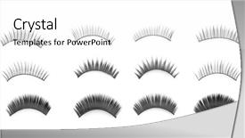  Presentation with eyelashes - Amazing theme having different types of false eyelashes backdrop and a white colored foreground