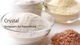  Presentation with flour - PPT layouts enhanced with different types of flour background and a lemonade colored foreground