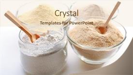  Presentation with flour - Cool new slide deck with different types of flour backdrop and a lemonade colored foreground