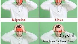  Presentation with headache - Presentation design consisting of different types of headache background and a mint green colored foreground