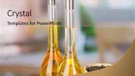  Presentation with oil seeds - PPT theme with different types of oil with sunflower seeds and olives on table in kitchen background and a soft green colored foreground