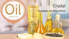  Presentation with oil seeds - Slides enhanced with different types of oil with sunflower seeds on table in kitchen background and a lemonade colored foreground