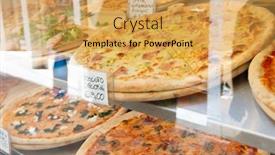  Presentation with italy food - Slide deck enhanced with different-types-of-pizza background and a yellow colored foreground