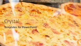  Presentation with italy food - Slides with different-types-of-pizza background and a yellow colored foreground
