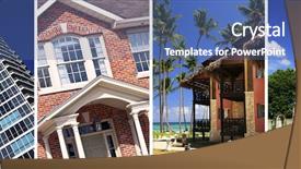  Presentation with real estate - Audience pleasing PPT theme consisting of different types of real estate backdrop and a ocean colored foreground