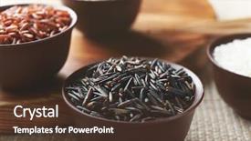  Presentation with rice - Amazing slide set having different types of rice backdrop and a tawny brown colored foreground