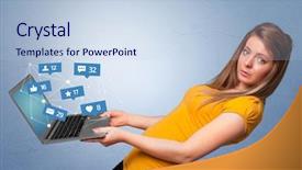  Presentation with different types of nuts - Colorful slides enhanced with different types of social media backdrop and a light blue colored foreground