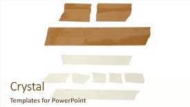  Presentation with different types of nuts - Amazing slide deck having different types of sticky tape backdrop and a cream colored foreground