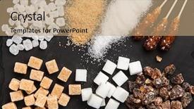  Presentation with sugar cane - PPT theme enhanced with different types of sugar background and a coral colored foreground