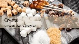  Presentation with cane - Presentation theme enhanced with different types of sugar background and a  colored foreground