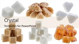  Presentation with sugar cubes - Audience pleasing PPT theme consisting of different types of sugar backdrop and a coral colored foreground