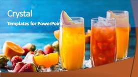  Presentation with vitamin - PPT layouts having different types of summer drinks background and a teal colored foreground