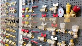  Presentation with instrumentation engineering valves - Audience pleasing presentation design consisting of different valves backdrop and a coral colored foreground