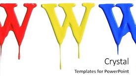  Presentation with dripping paint - Beautiful theme featuring different variations in red yellow backdrop and a white colored foreground