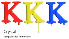  Presentation with dripping paint - Theme having different variations in red yellow background and a  colored foreground